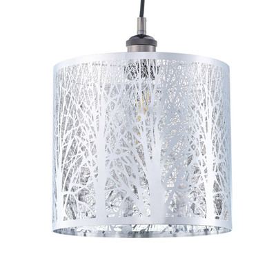 Einzigartige und schöne polierte Chrom Metall Wald Design Decken Pendelleuchte Schatten...