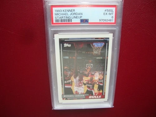 1993 Kenner Michael Jordan Starting Lineup card #58SL graded Psa 6 Ex-Mt