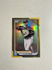 2024 Bowman Draft Leo De Vries Gold Chrome Refractor RC #/50 Padres #BDC-116