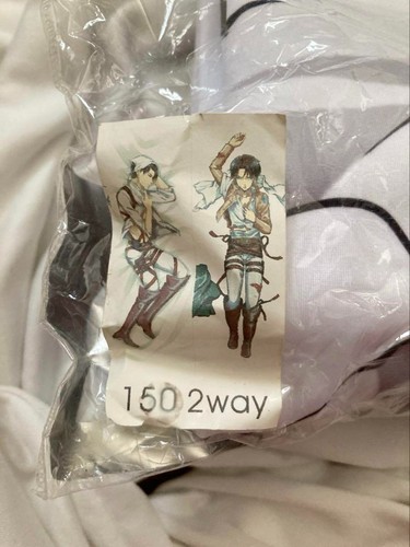 Funda de almohada corporal Attack on Titan de anime japonés Levi 150D 2 vías - Imagen 2 de 2