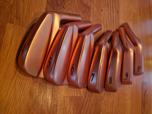 Forged 1020 s golf blade mens iron heads in raw copper finish 4-pw BRAND NEW - Picture 7 of 7