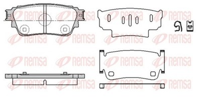 REMSA Bremsbelagsatz Scheibenbremse 1861.00 für MITSUBISHI OUTLANDER 3 ECLIPSE