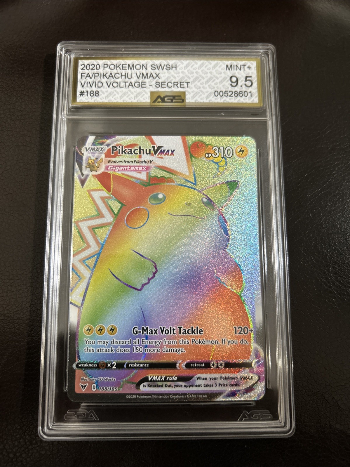 Pikachu VMax Rainbow Rare Vivid Voltage PSA 10 💎 GEM MINT #188 Pokemon TCG