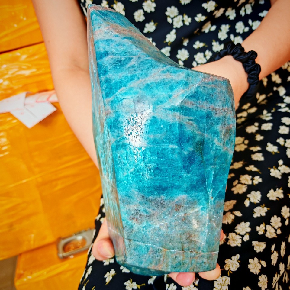 Speciment 13 13.64LB Natural apatite crystal raw stone specimen, decorative gift | eBay