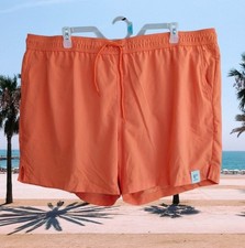 George Men's Basic Swim Trunks 6" Inseam Orange Sunshine Size 3XL  48-50 
