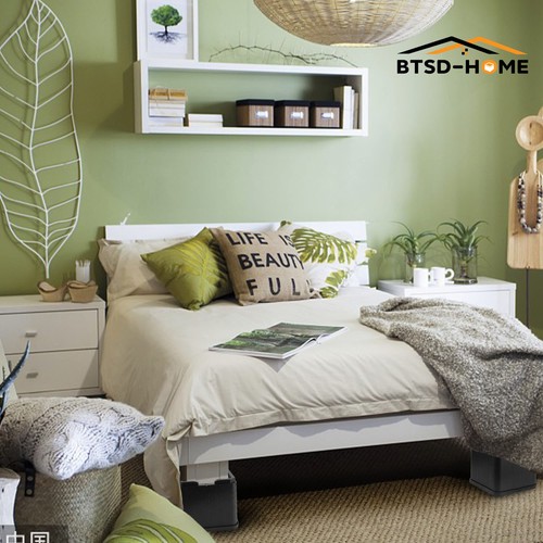 BTSD-home 4 Inch Bed Risers Heavy Duty Adjustable Oversized Bed and Furniture... - Picture 5 of 7