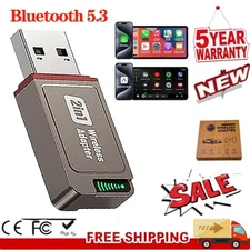  Auto Adapter 2in1 Mini Wireless Carplay Android Plug&Play Wireless Dongle NEW