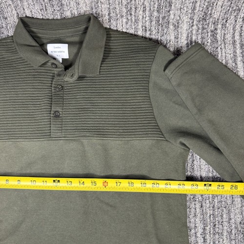 Peter Werth London N.1 Magson Polo Sweatshirt Long Sleeve Green Sz L - Picture 6 of 8