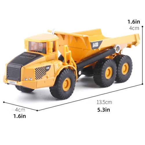 New 13.5cm Diecast Alloy 1/87 Scale Mining Dumper Truck Vehicle Model - Picture 3 of 14