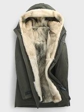 Men's Parka Suit Jackets Winter Mid Length Fur Lining Coat Thick Faux Fur Jacket