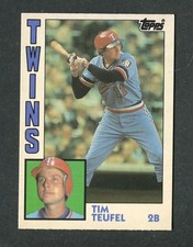 Tim Teufel Minnesota Twins Rookie 1984 Topps Traded MLB Baseball Card #117T RC. rookie card picture
