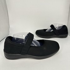 Orthofeet 827 Springfield Mary Jane Shoe Women 10 X Wide 2E Black Adj Strap