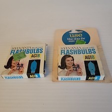 Vintage Sylvania Blue Dot AG1B Flashbulbs Lot 20 Bulbs w Display