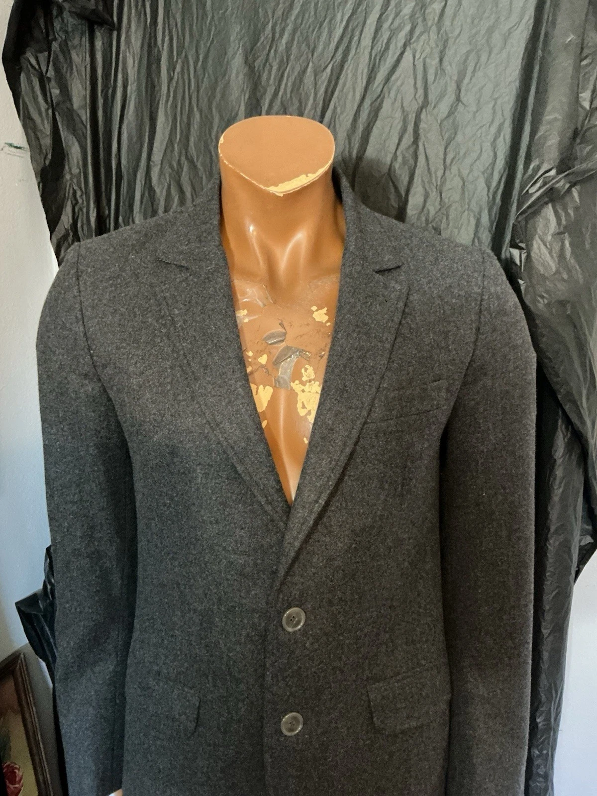 A.P.C. Rue Madame Paris Two Button Charcoal Grey Sportscoat Blazer Jacket Sz. M - product detail image 11