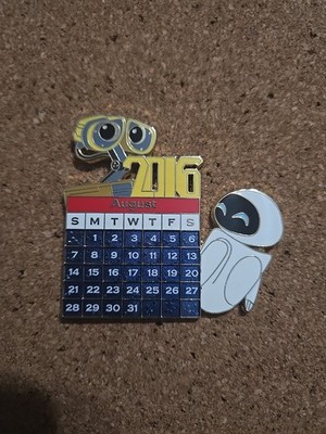 Disney DSF DSSH Wall-E and Eve August 2016 Pixar Calendar LE 300 Pin