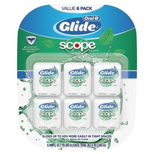 Oral-B Glide Dental Floss, Scope Flavor, 40m Pack of 6 