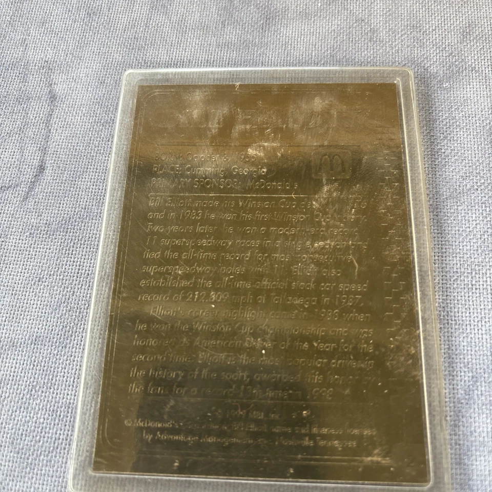 Bill Elliot McDonald's Gold #2 Foto 2 de 2