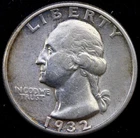 1932 Washington Silver 25C Quarter  XF #X3