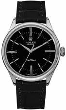 Rolex Cellini 50509 Black Roman Numeral Dial 18k Gold Automatic 39mm Men's Watch