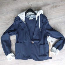 Alife & Kickin Jacke Blazer Maude XXL = Gr. 40 42  blau mit grauer Kapuze NEU
