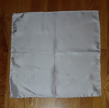 Imperial Handkerchief Hand Made Solid Light Blue 100 Silk Pocket Square 16"