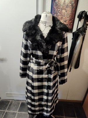 Collectif Caron kariert Karo Mantel Vintage Retro Trenchcoat 50s Gothic Tartan 4