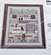 Told in a Garden HOME OF A QUILTER Cross Stitch Chart Only ~ quilt motifs