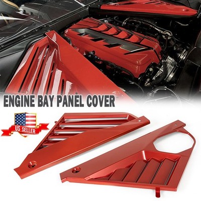 Red Engine Covers Engine Bay Panel Trim For Chevrolet Corvette C8 2020-2023 2024