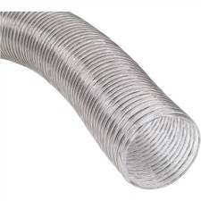 W1034 4" x 10' Clear Wire Reinforced Flexible Hose