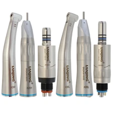 Dental Slow Low Speed Handpiece Contra Angle Straight Air Motor 4 6 Hole LED NSK