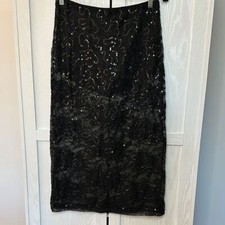 Wild Fable Women's Sheer Black Lace Sequin Maxi Skirt Whimsygoth Size Medium