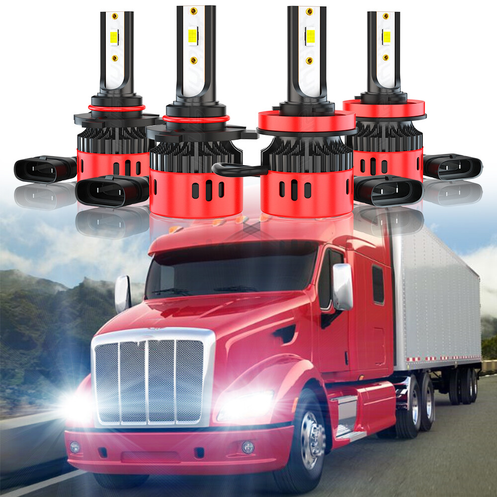 4Pcs For Kenworth T370 T660 T600 T270 T800 T470 LED Headlight Bulb High+Low Beam 791295488474 eBay