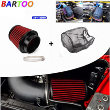 Red 4 100mm Dry Air Filter Inlet Cold Air Intake Coneair Filter Dust Cover