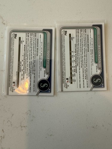 Mariners 2020-24 Bowman Chrome Lot 78 Rodriguez Raleigh Emerson Refractors RC + - Picture 4 of 4