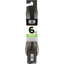 Ocean & Earth Regular Moulded Black Surfboard Leash - 6'
