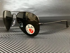 RAY BAN RB3025 W3361 Black Aviator 58 mm Unisex Polarized Sunglasses