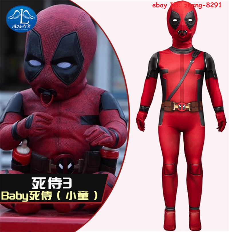 Fantasia Deadpool Lycra Infantil E Adulto Cosplay Super Herói
