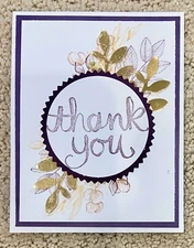 Forever fern THANK YOU card kit of 6 made w/ Stampin' Up!
