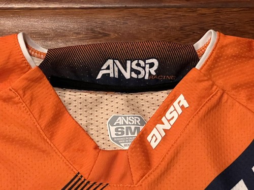 ANSR Answer Racing Orange Mens Small Long Sleeve Motocross Racing Jersey T Shirt - Picture 9 of 14