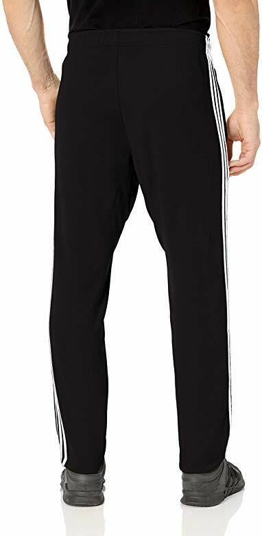MEDIUM adidas Originals Men's Open Hem STRIPES TRACK PANTS BLACK