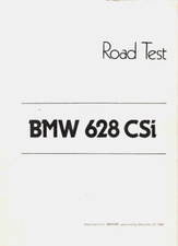 BMW 628 CSi Road Test 1980-1981 UK Market Foldout Sales Brochure Motor 6-Series