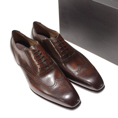 Di Bianco NWB Oxford Dress Shoes Size 15 In Patinaed Brown  display picture 1
