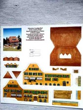 Schweizer Landgasthof Hotel Haus Bastelbogen Karton 29x30 cm