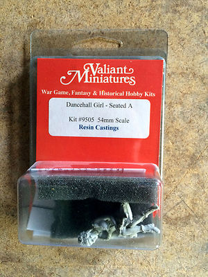 Valiant Miniatures 54mm Hobby Kit# 9505 - Dance Hall Girl Seated - Resin