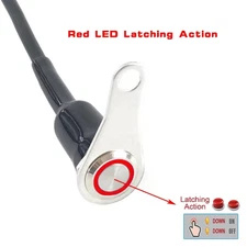 7/8" Stainless steel bracket Motorcycle ON-OFF Switch LED Latcihng Push Button