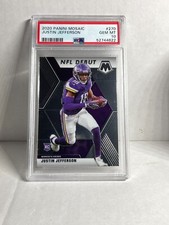 2020 Mosaic JUSTIN JEFFERSON rookie RC  Vikings   PSA 10 debut