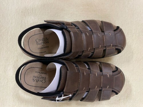 New Croft & Barrow Rupert Mens Size 8 Fisherman Sandals Brown Cushioned Footbed | eBay