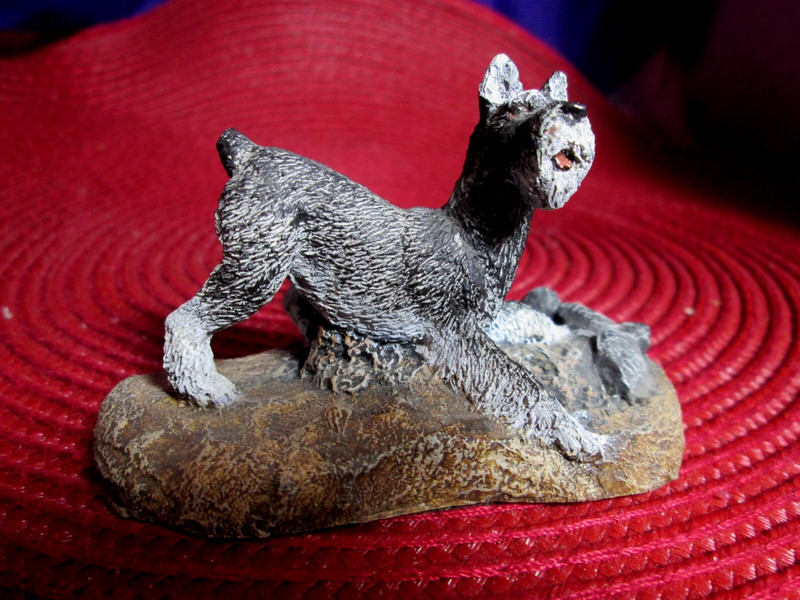 "Schnauzer" Figurine by Marsha A. Richardson Hand Painted USA Kennel Collection