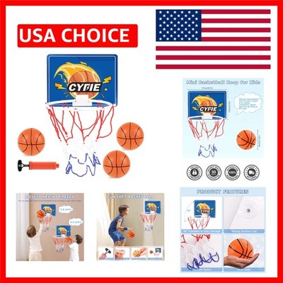 Toddler-Friendly Mini Basketball Hoop | Indoor Suction Cup Toy with Pump & Balls