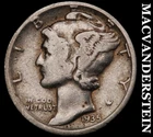 1935-D Mercury Dime- Silver- Scarce Better Date No Reserve #J4122